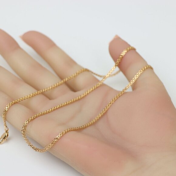 "Classic Rose Gold Chain Necklace, Sleek Everyday Chain Design, XPNL0185 - Picture 2 of 12
